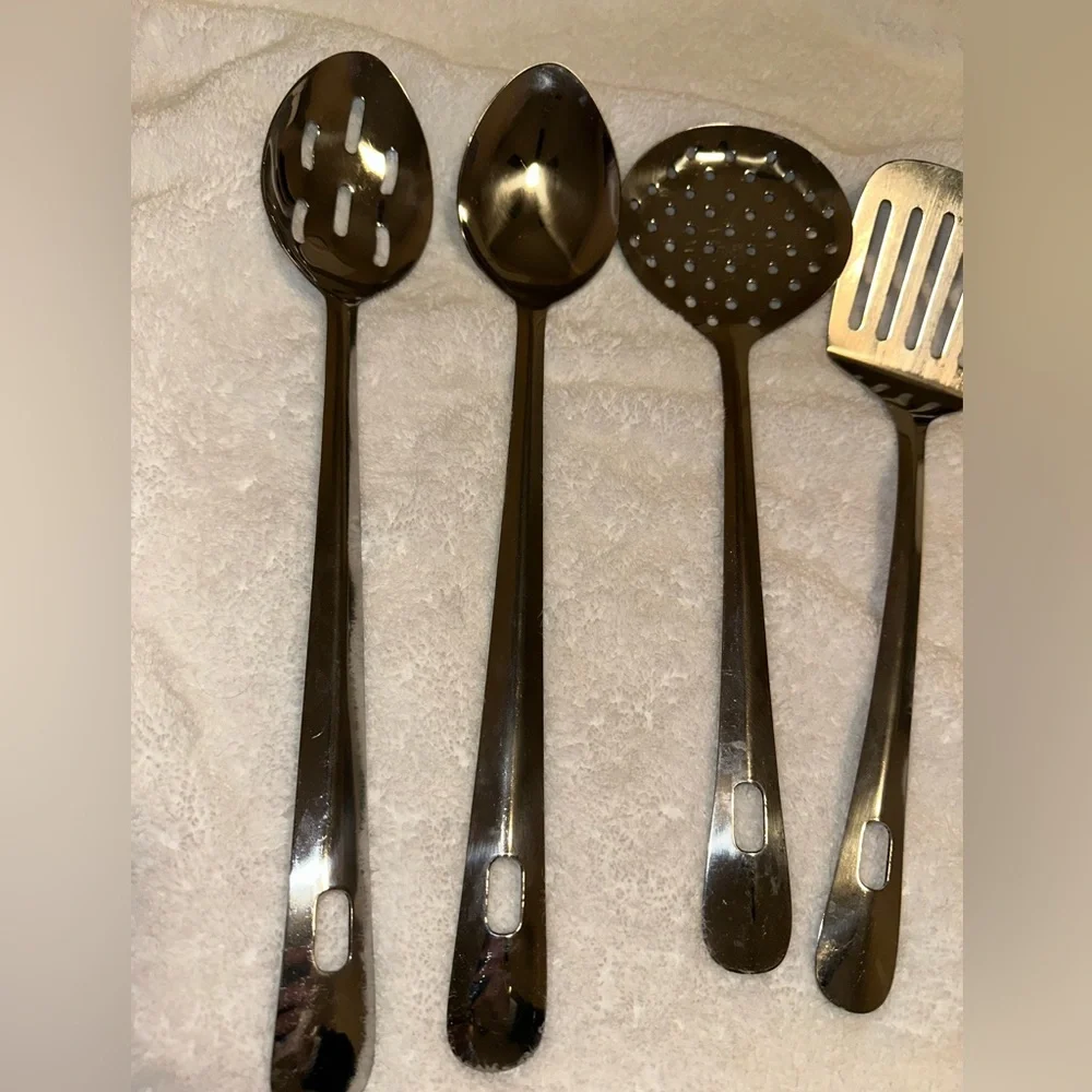 5 pack stainless steel steel spoons and utensils for dinnerware for rice salad